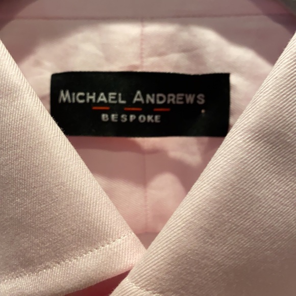 Michael Andrews Bespoke pink Oxford shirt - Picture 4 of 6